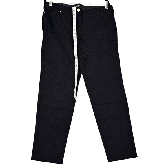 Black Stretchy Slim-Fit Pants For Women Size 12 By Soho Apparel Ltd - Picture 7 of 8